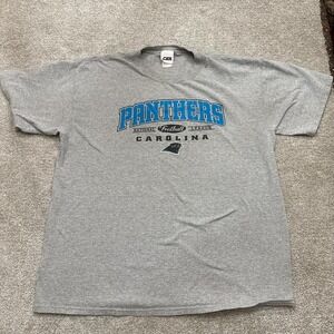 Vintage 90s Carolina Panthers Gray T-Shirt CSA Made in USA Men's 2XL